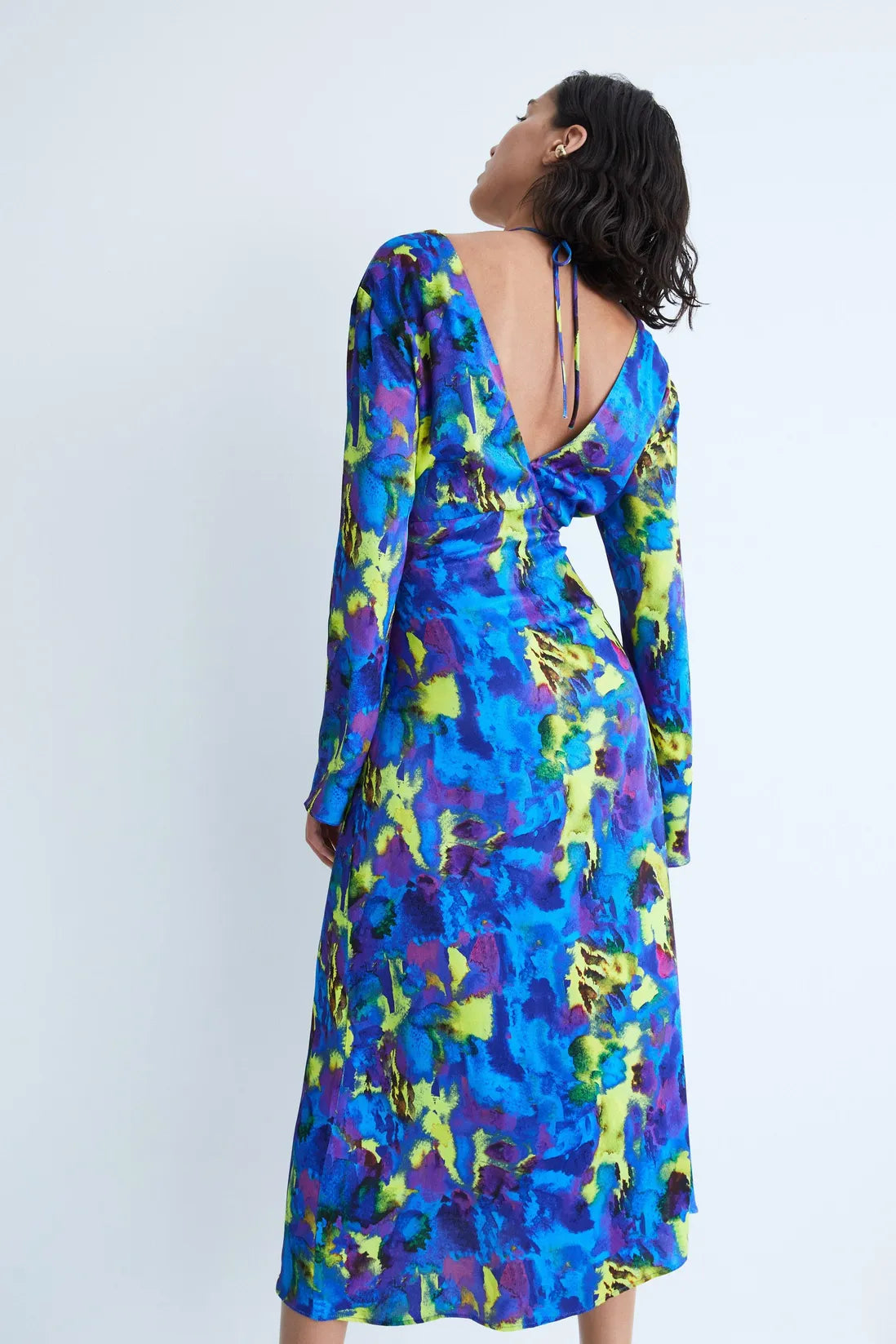 WH x Kimberley Burrows Printed Satin Maxi Dress