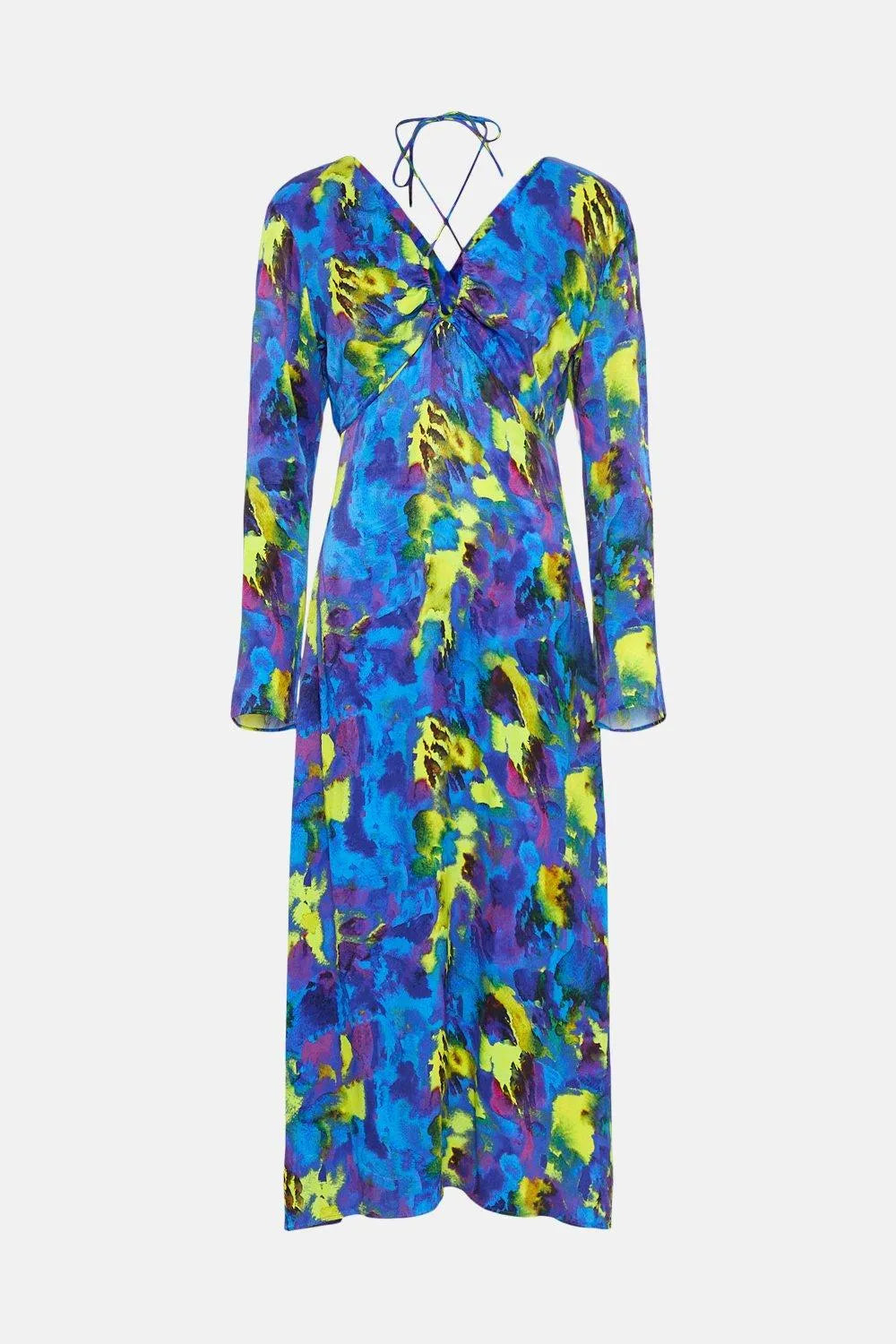 WH x Kimberley Burrows Printed Satin Maxi Dress