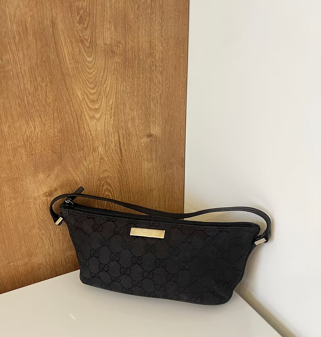 Vintage Black Gucci Boat Bag