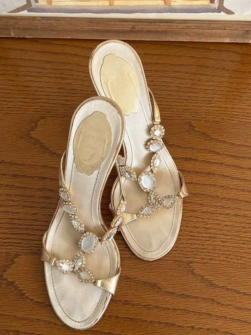 Vintage René Caovilla Jeweled Sandals