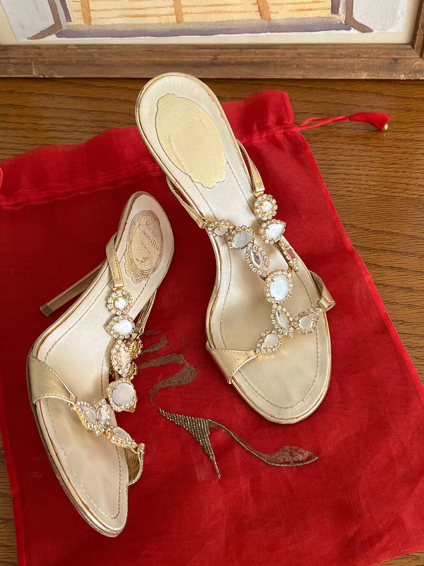 Vintage René Caovilla Jeweled Sandals