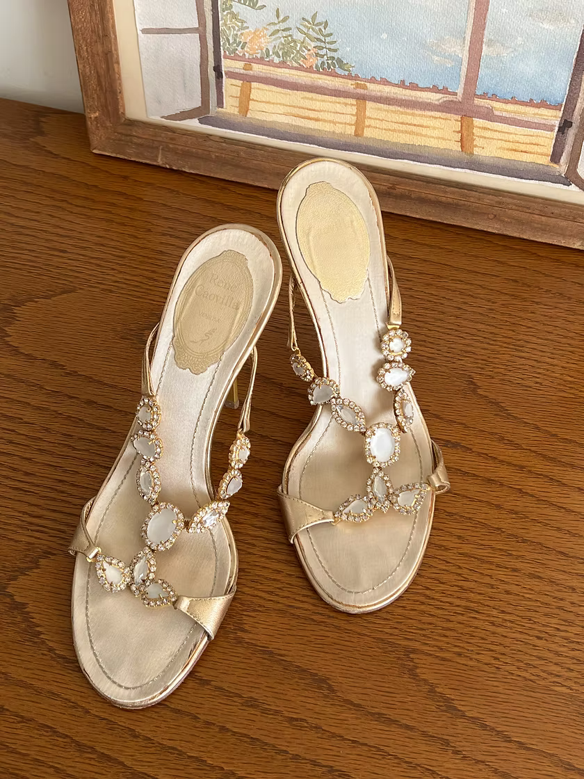 Vintage René Caovilla Jeweled Sandals