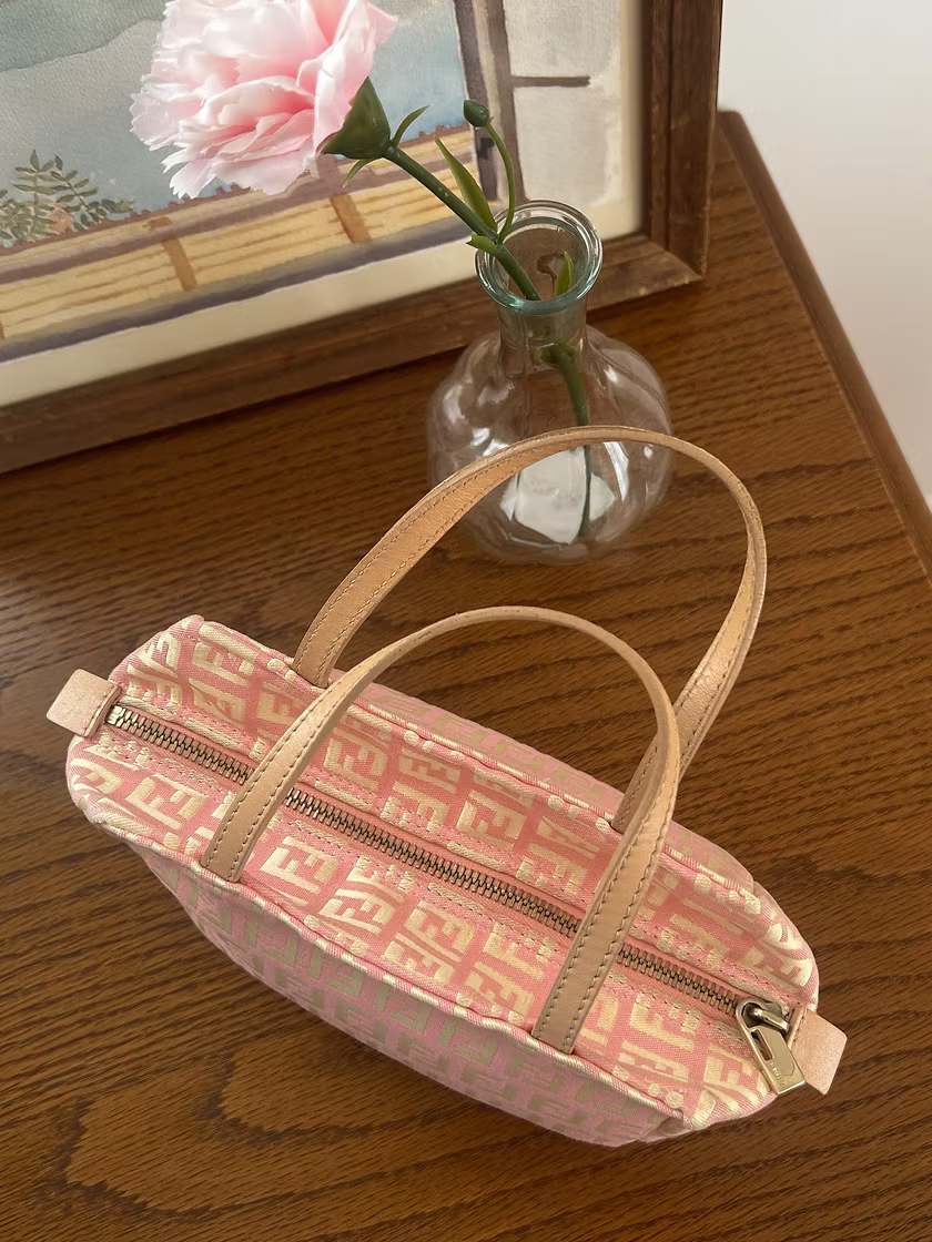 Vintage Fendi Pink Monogram Handbag