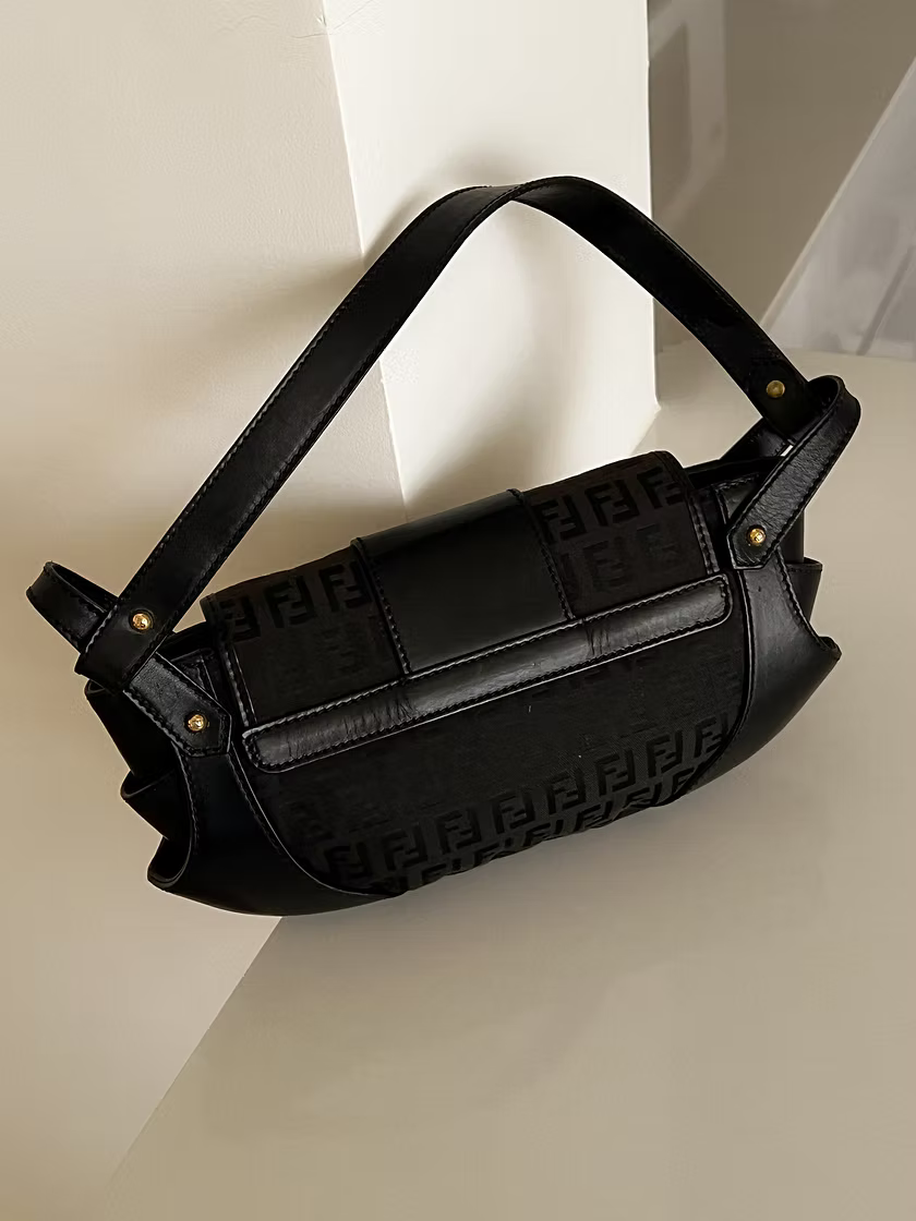 Vintage Fendi Zucchino Shoulder Bag