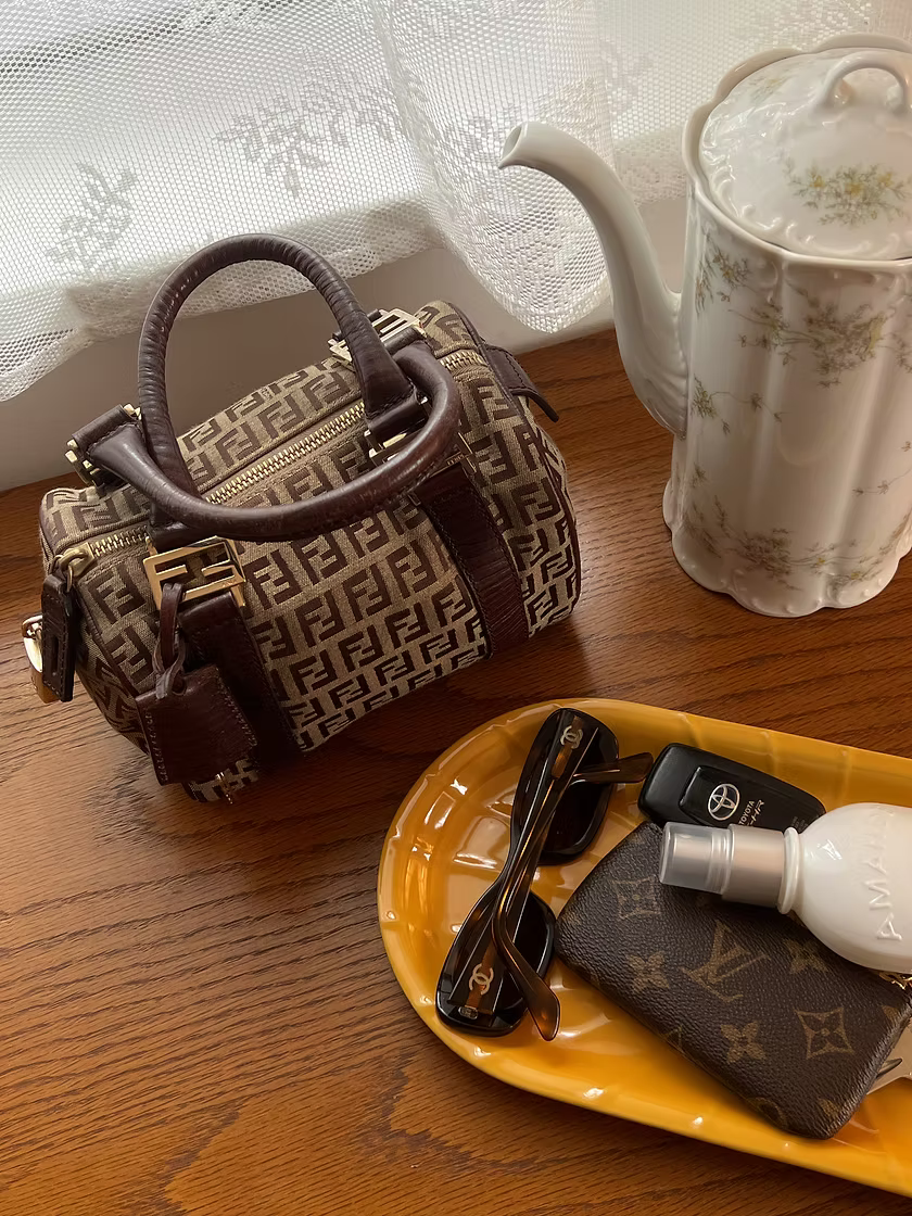 Vintage Fendi Mini Boston Handbag