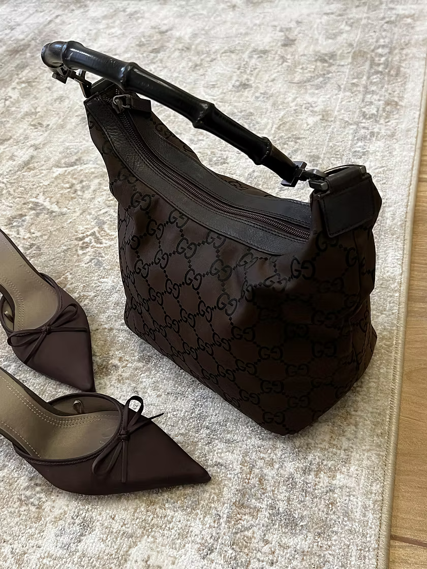 Vintage Gucci Bamboo Handle Shoulder Bag