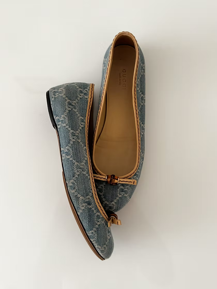 Vintage Gucci Bamboo Ballerinas