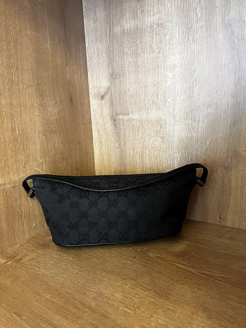 Vintage Black Gucci Boat Bag