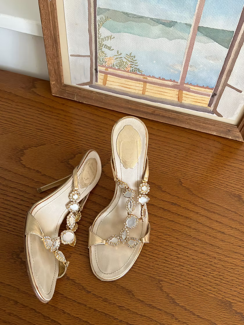 Vintage René Caovilla Jeweled Sandals