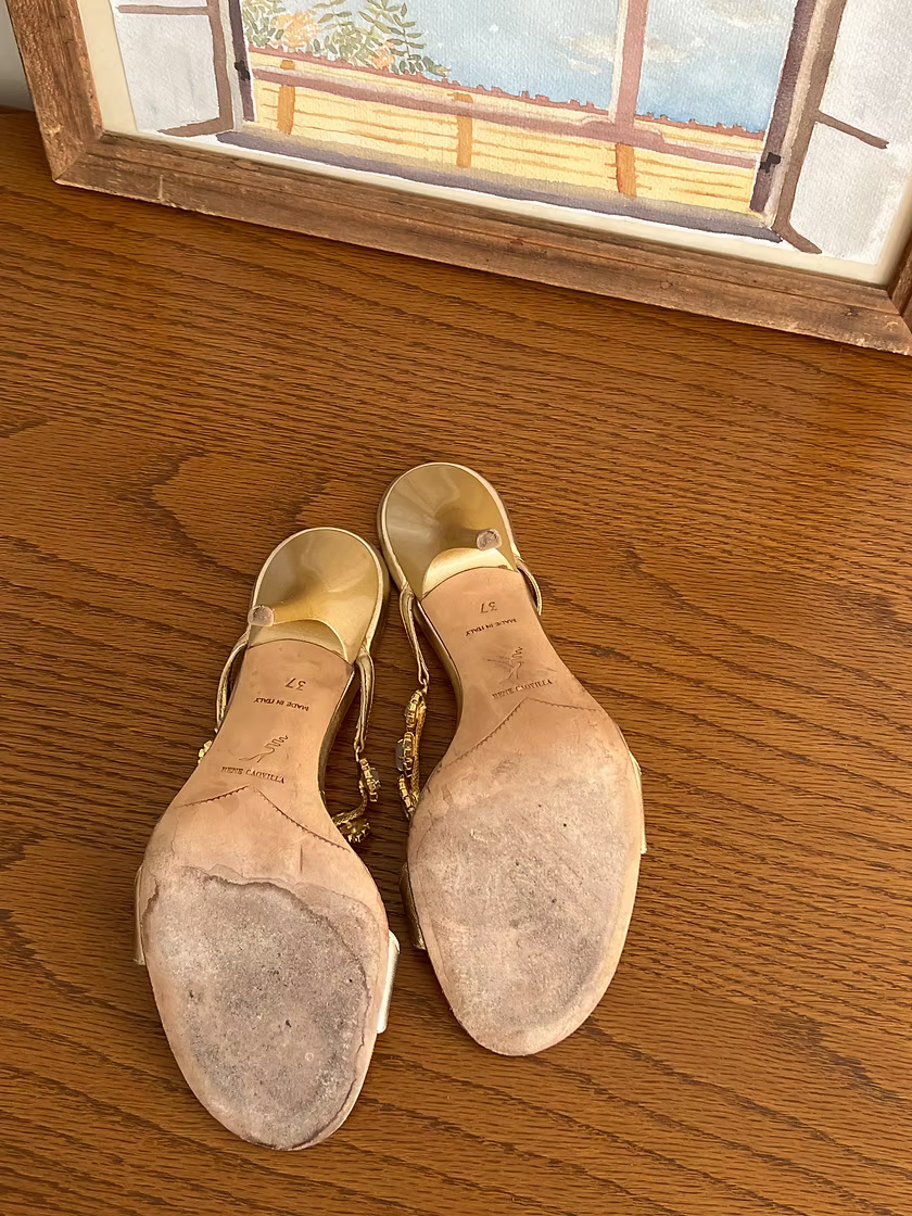 Vintage René Caovilla Jeweled Sandals