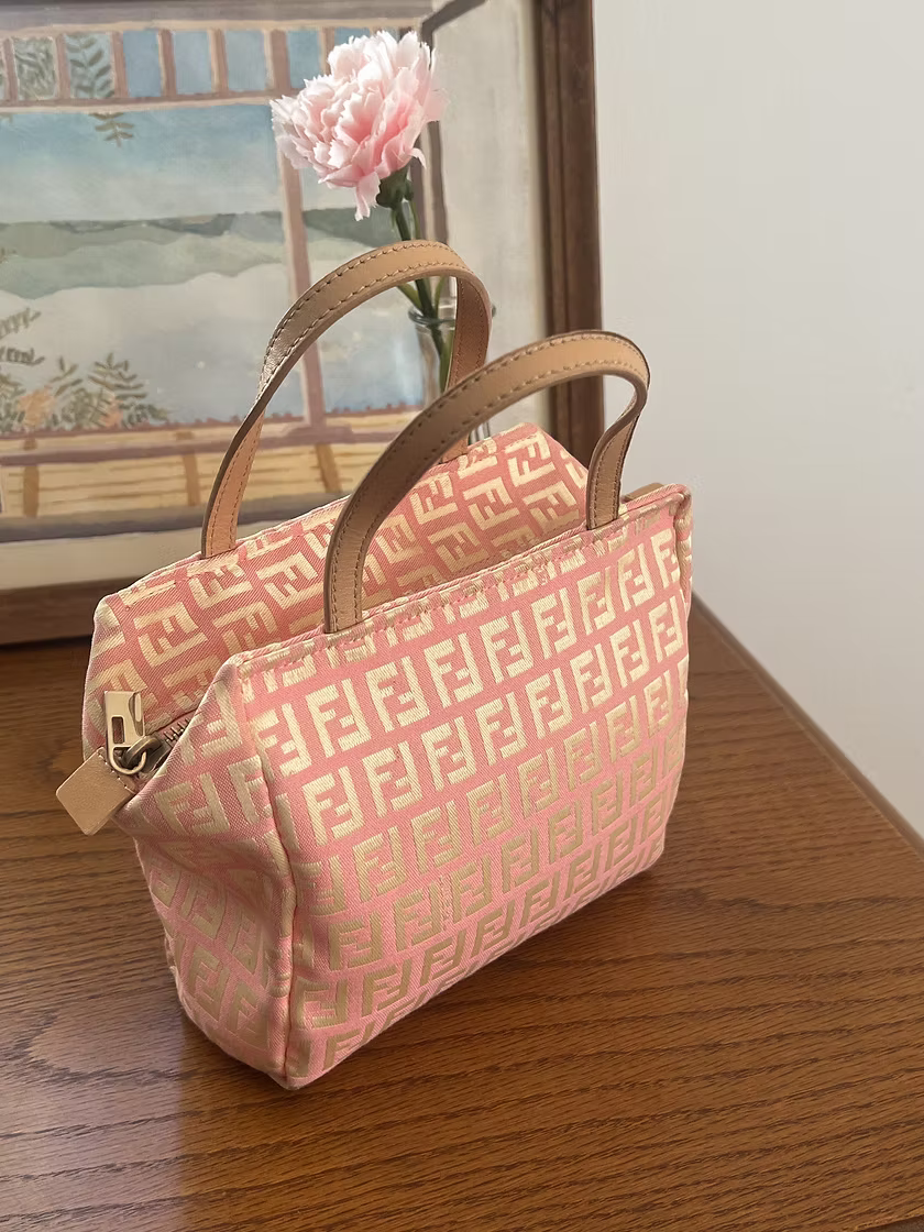 Vintage Fendi Pink Monogram Handbag