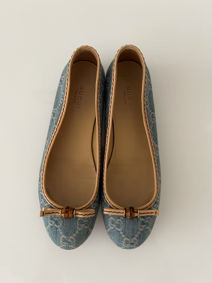 Vintage Gucci Bamboo Ballerinas