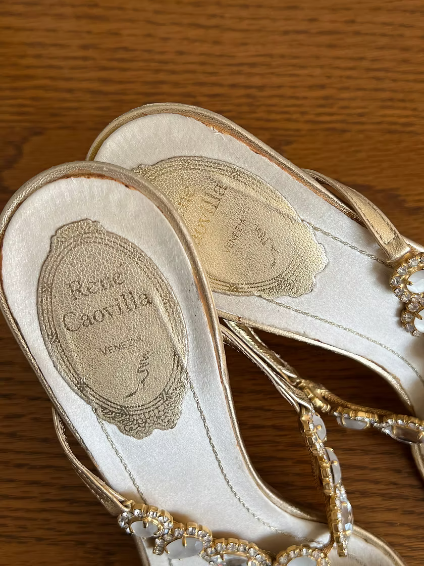 Vintage René Caovilla Jeweled Sandals
