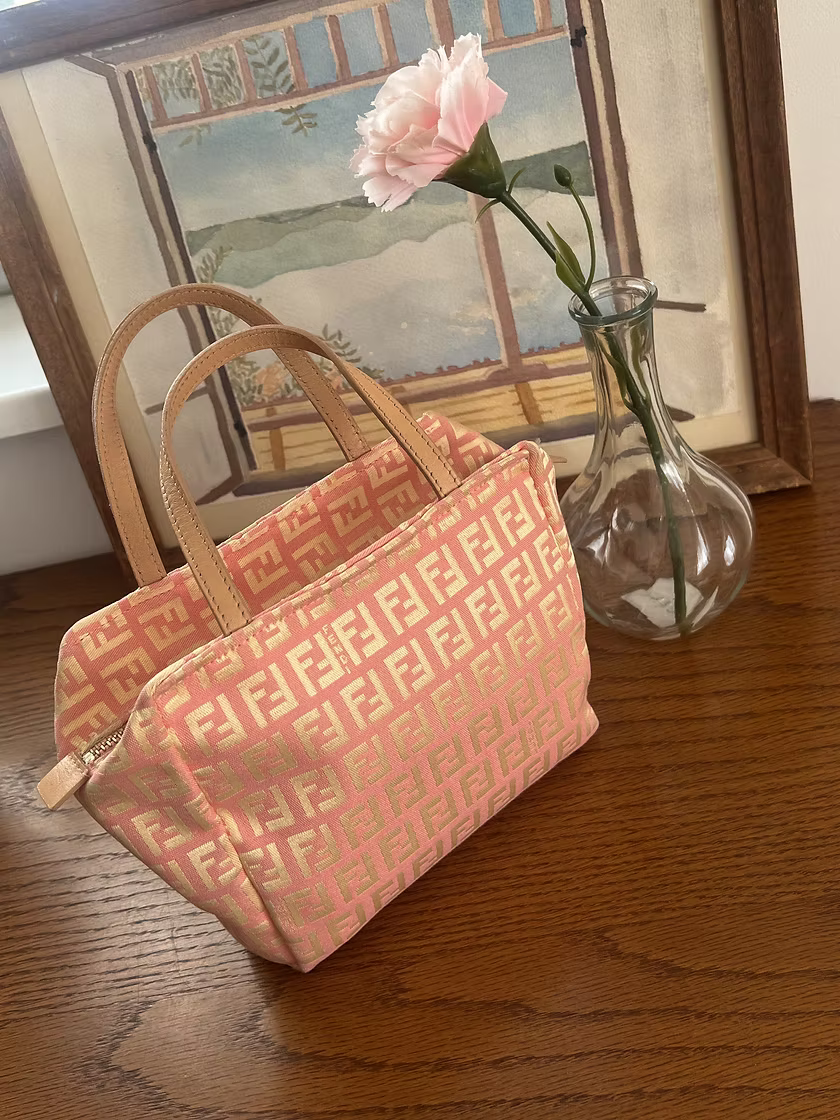 Vintage Fendi Pink Monogram Handbag