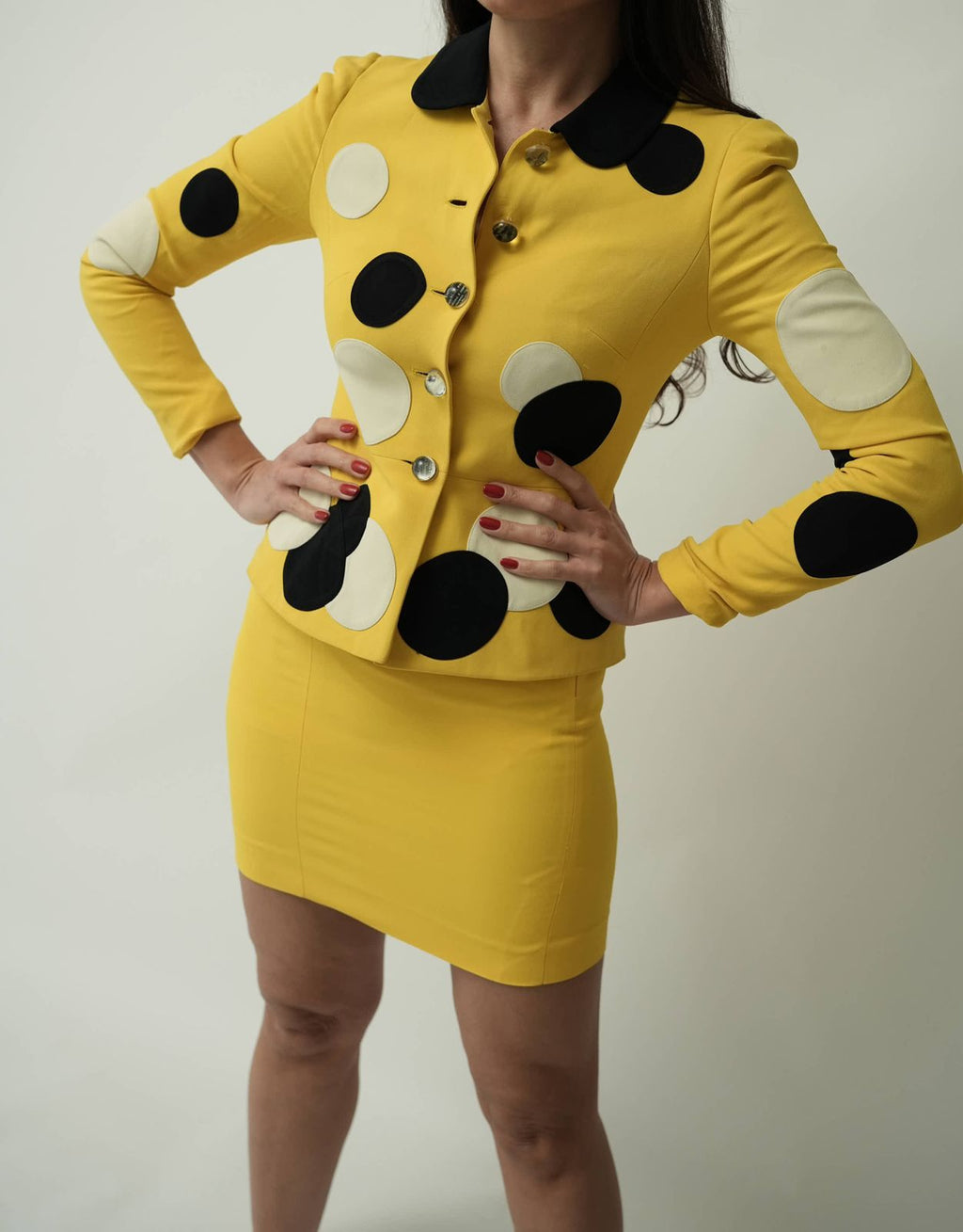 Vintage Cheap and Chic Moschino Skirt Set