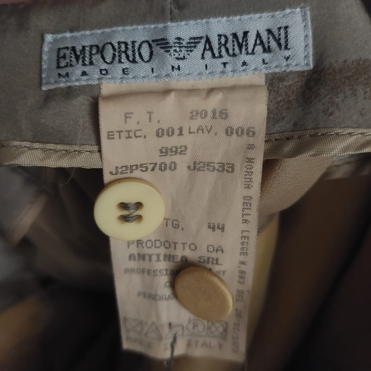 Emporio Armani silk suit