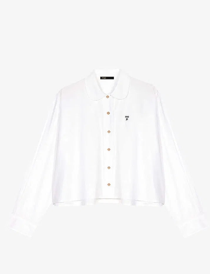 Maje white poplin shirt