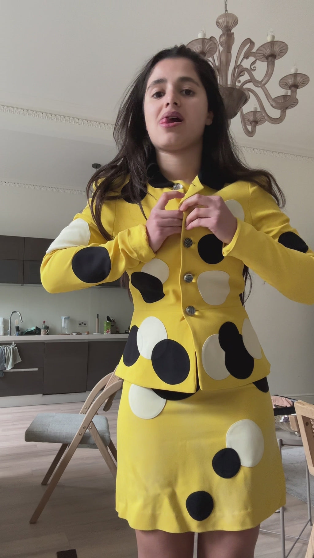 Vintage Cheap and Chic Moschino Skirt Set