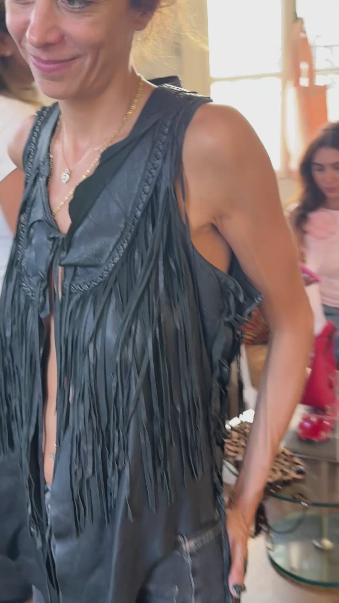 Leather Fringe Vest